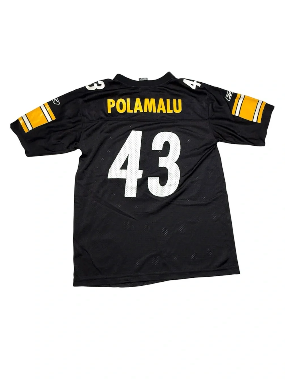 Reebok Pittsburg Steelers Troy Polamalu #43 Black Football Jersey size Large kid